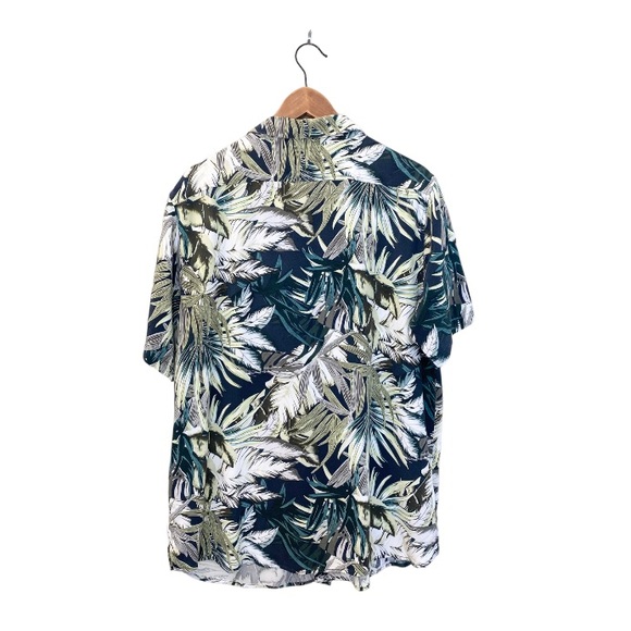 Amnesia Tropical Print Casual Button Down Shirt - Picture 2 of 11